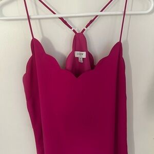 J. Crew Women's Fuchsia Scalloped Camisole